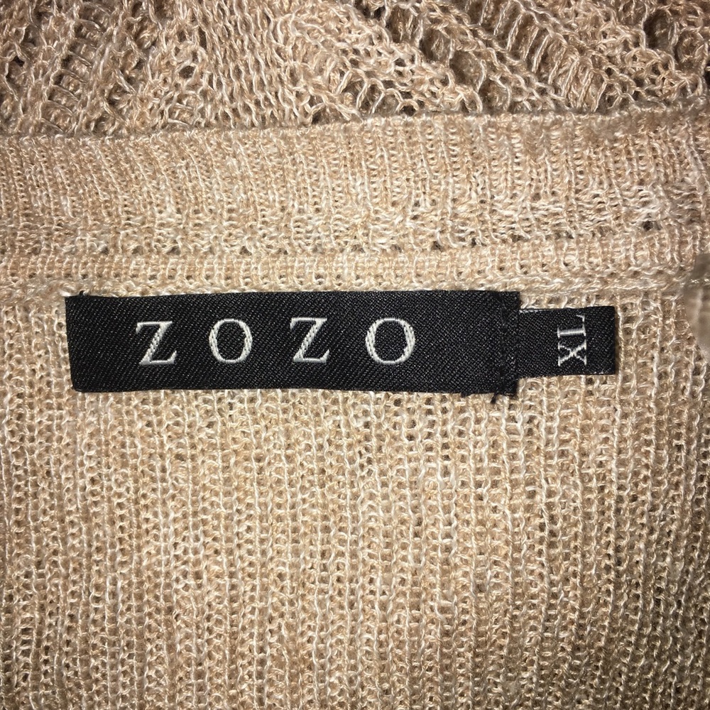 Zozo | Open Knit Pattern Button Down Cardi Duster - image 5